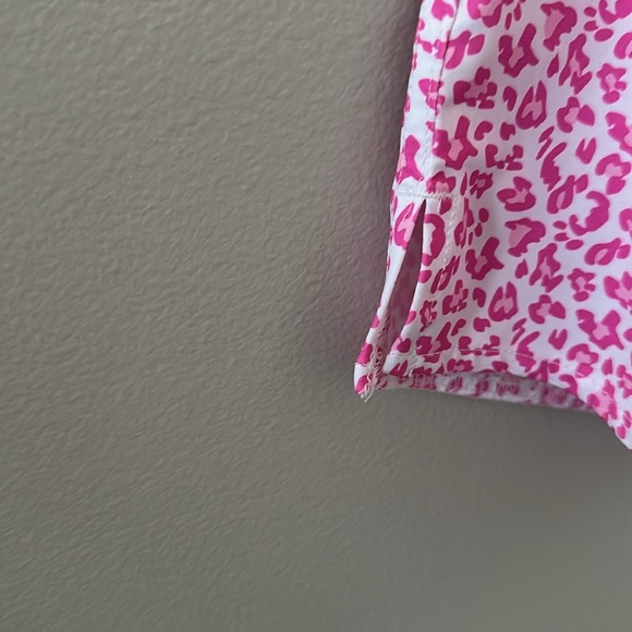 Belyn Key Women’s Keystone Pink Leopard Print Sleeveless Top Sz Small Golf - Picture 6 of 9